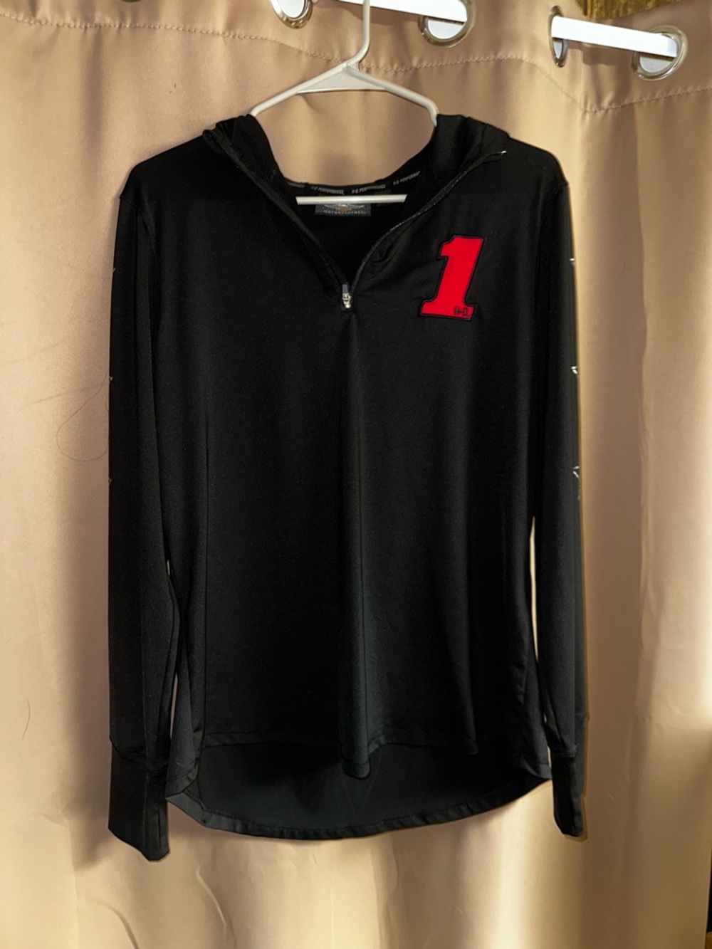 Harley-Davidson Black Pullover with Red Number Patch